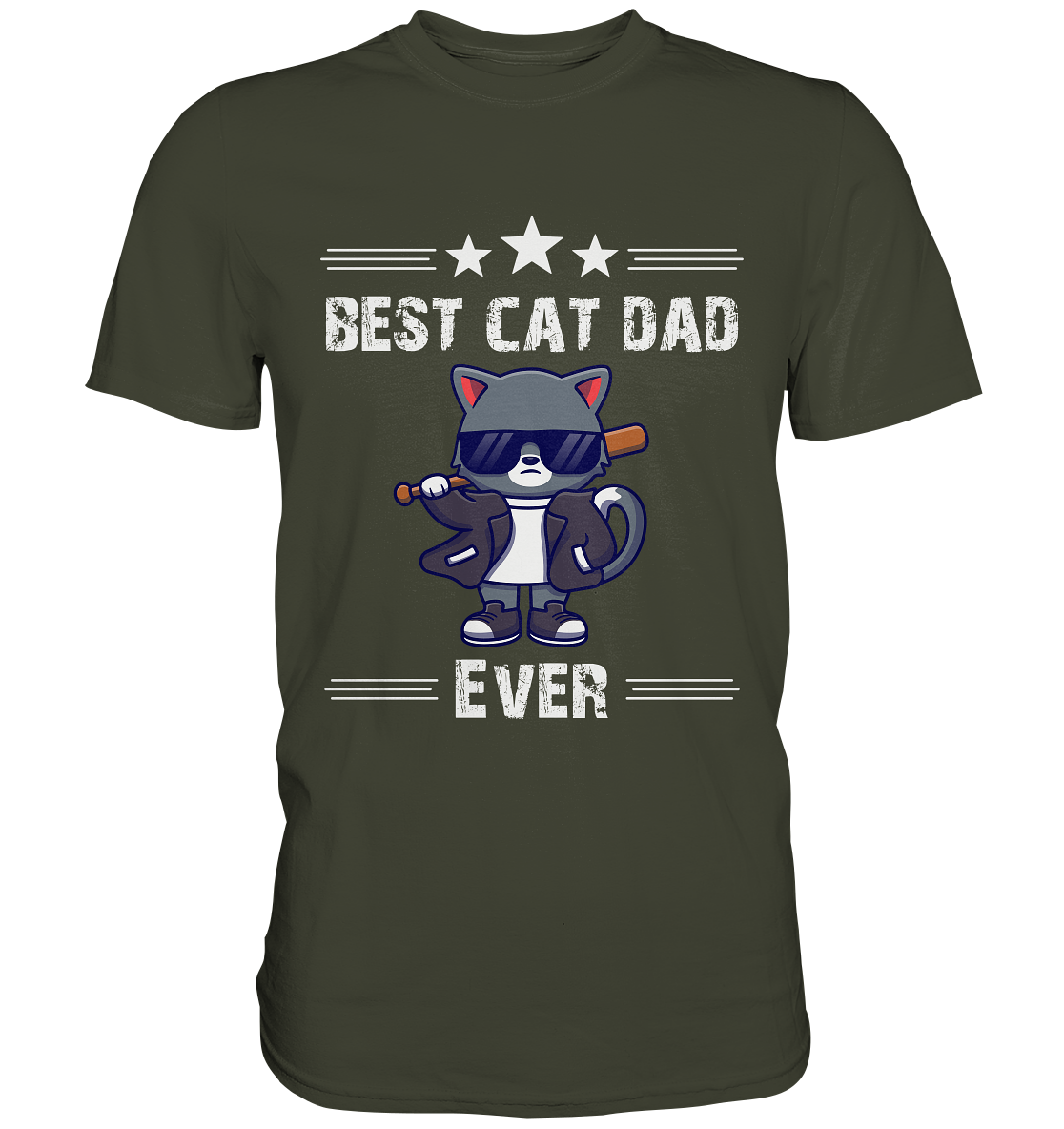 Bester Katzen Vater T-Shirt Lustige Katze Papa