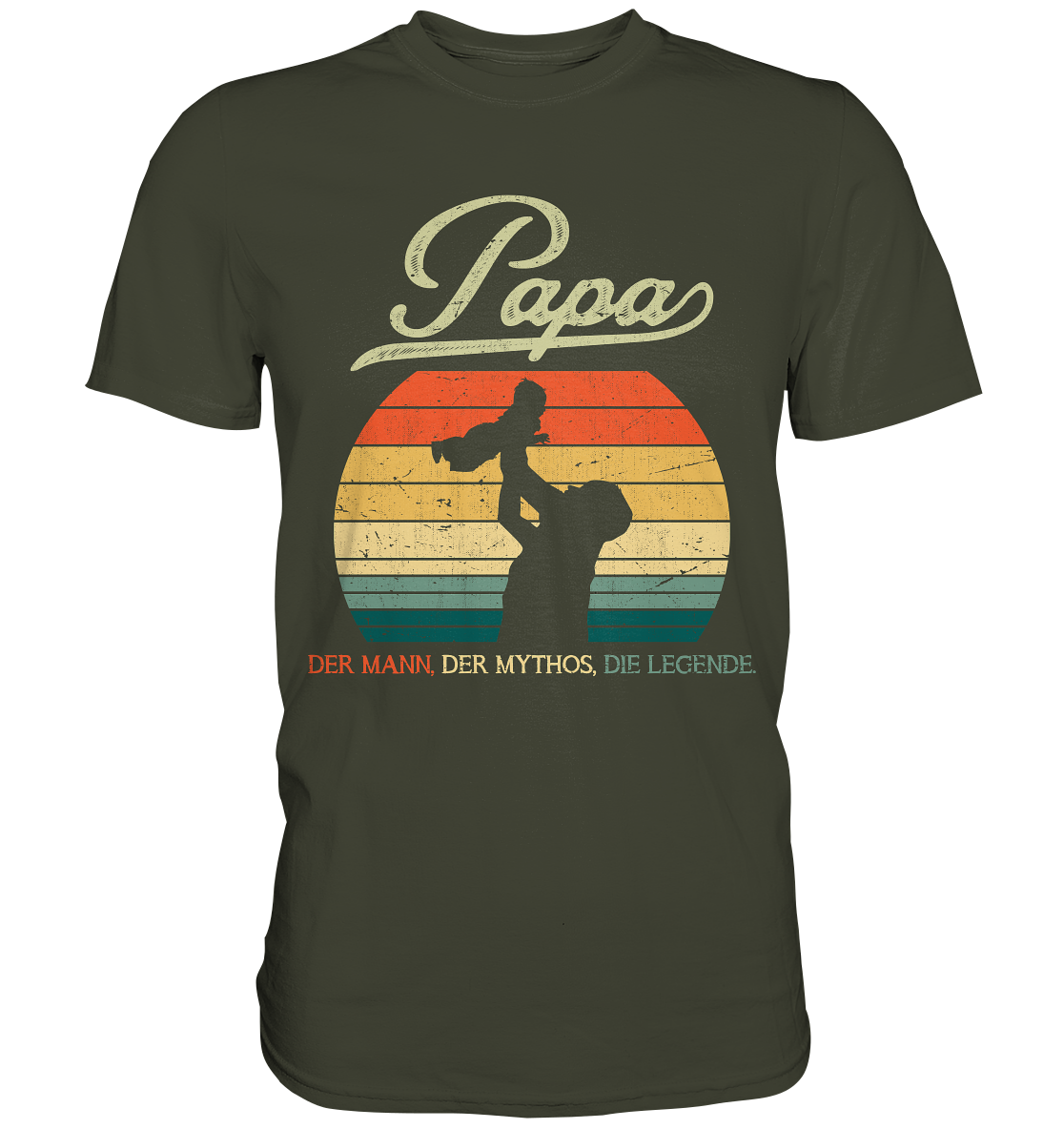 Papa Kind Baby Vater Geschenk Vatertag T-Shirt