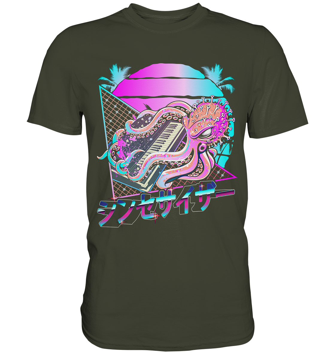 Synthesizer Octopus Vaporwave Kraken Modular Analog T-Shirt