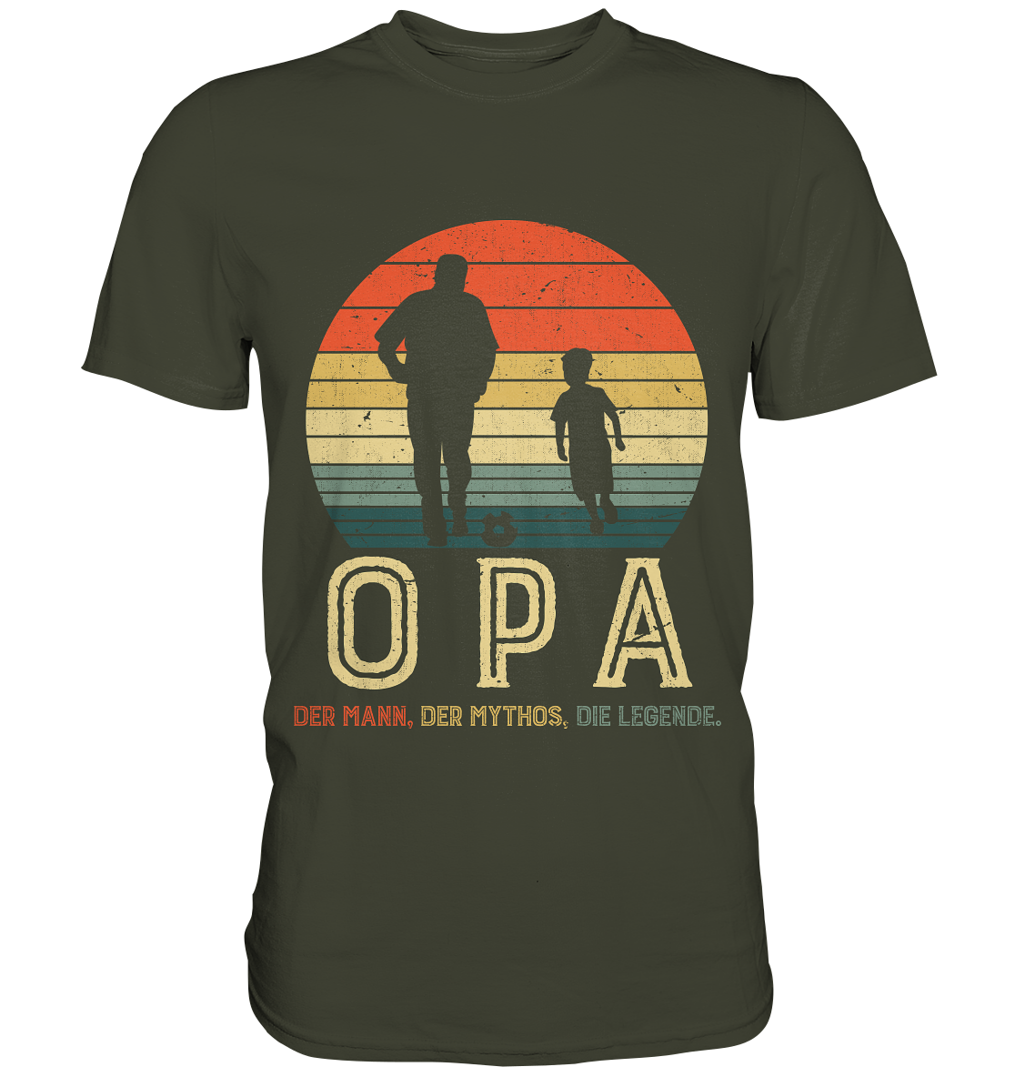 Opa und Enkel Fußball Herren Premium T-Shirt