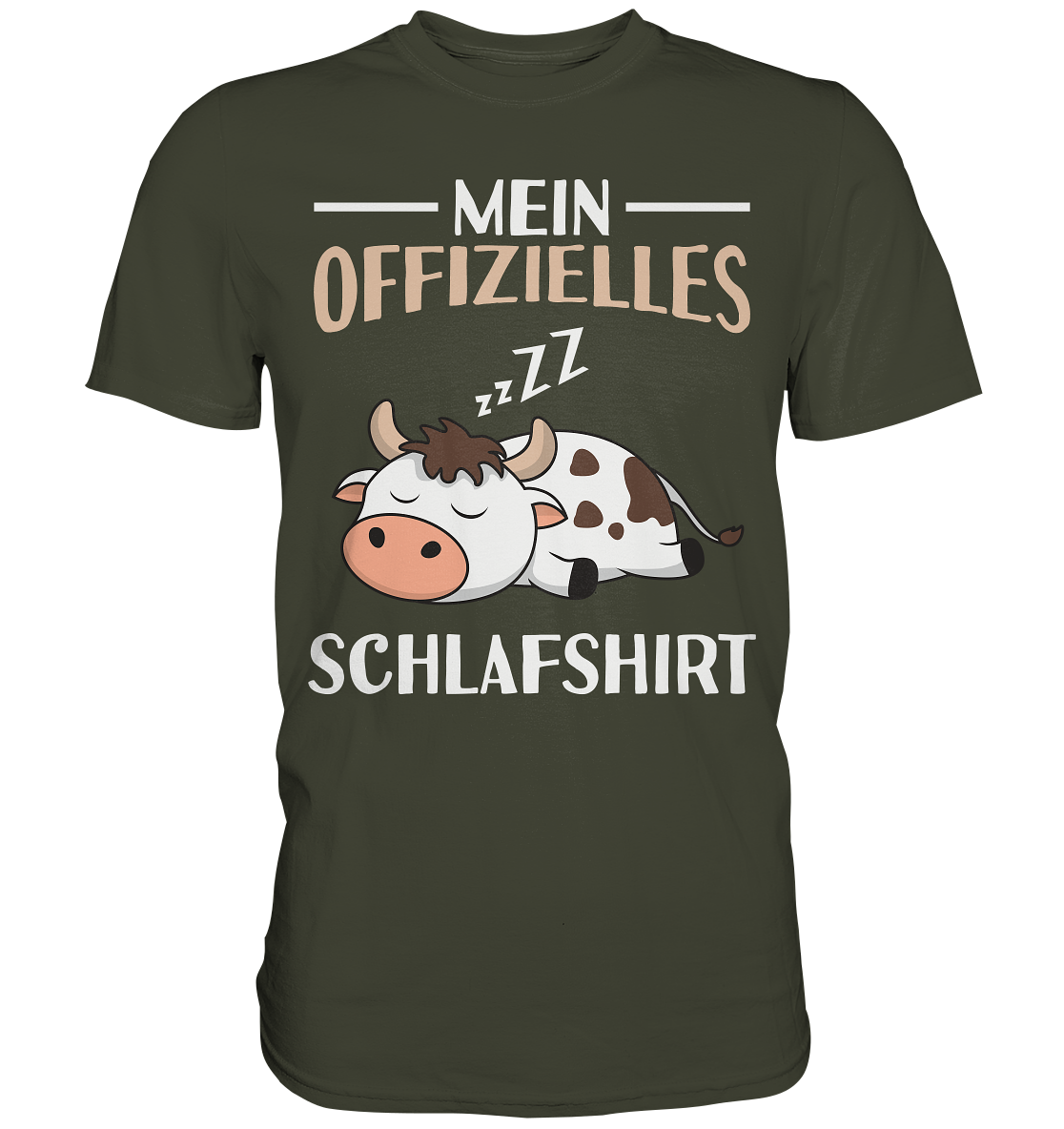Offizielles Schlafshirt Nachthemd Schlafanzug Pyjama Kuh T-Shirt