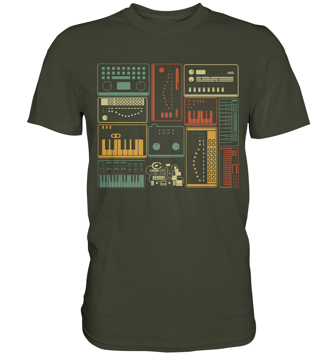 Analoger modularer Synthesizer Musiker Keyboard T-Shirt