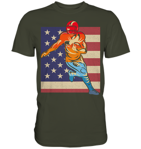 Amerikanische Flagge American Football T-Shirt