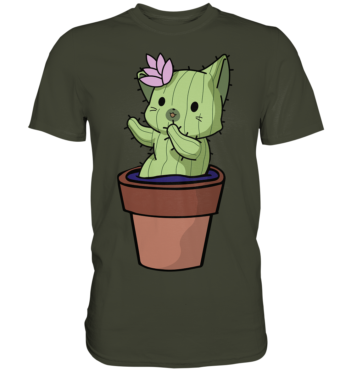 Süßes Kaktus Katzen T-Shirt