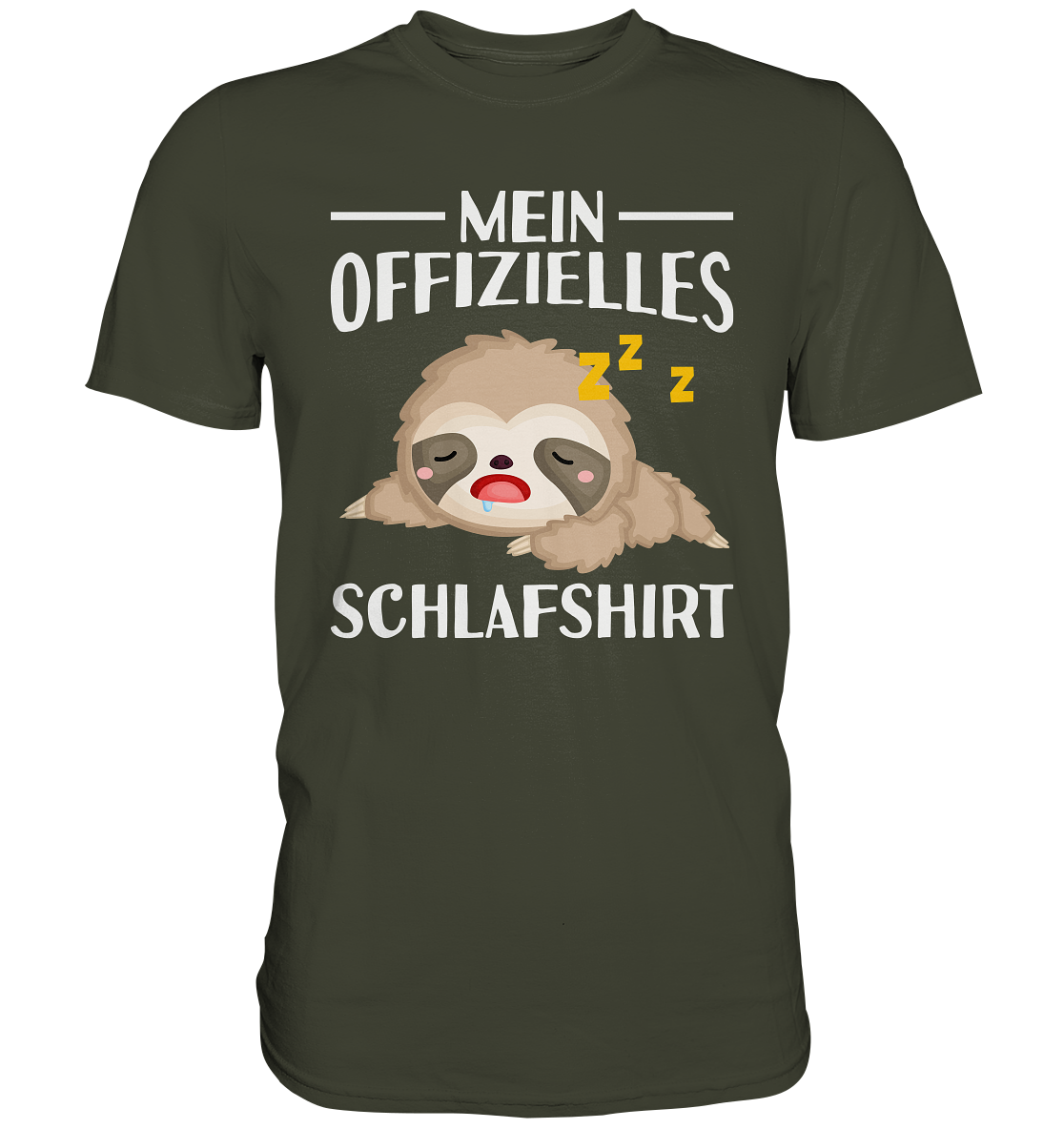 Offizielles Schlafshirt Nachthemd Schlafanzug Pyjama Faultier T-Shirt