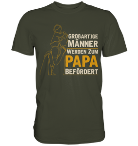 Männer werden zum Papa befördert Vatertag Geschenk Vater T-Shirt