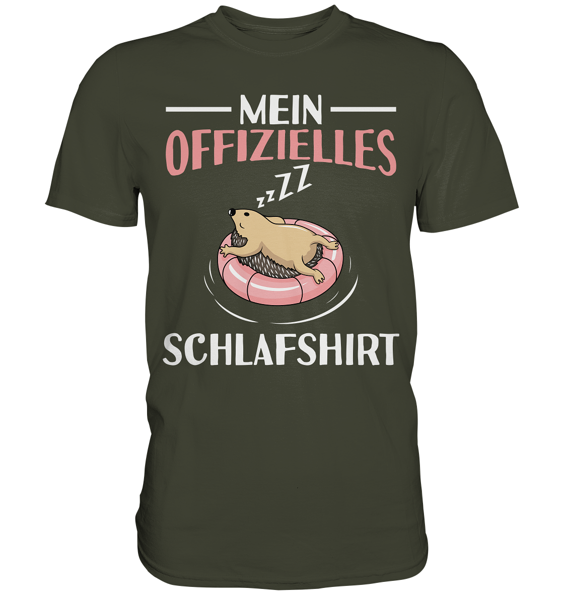 Offizielles Schlafshirt Nachthemd Schlafanzug Pyjama Igel T-Shirt