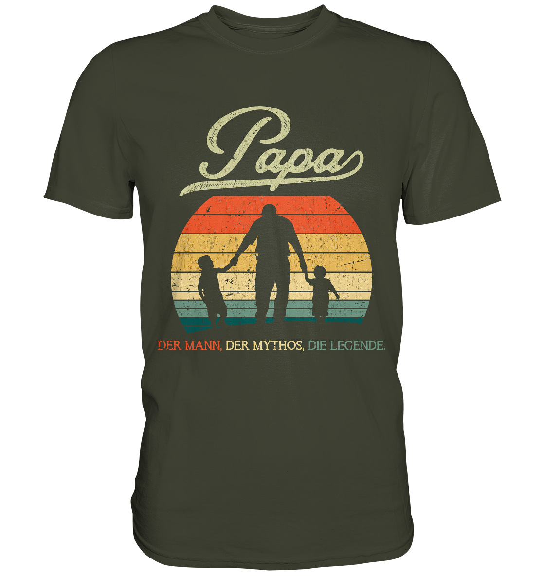 Papa Tochter Sohn Vater Geschenk Vatertag T-Shirt