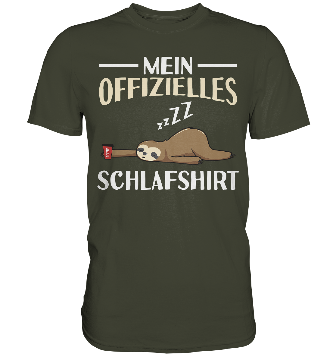 Offizielles Schlafshirt Nachthemd Schlafanzug Pyjama Faultier T-Shirt