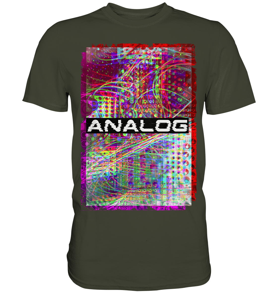 Synthesizer Glitch Modular Analog Synth T-Shirt