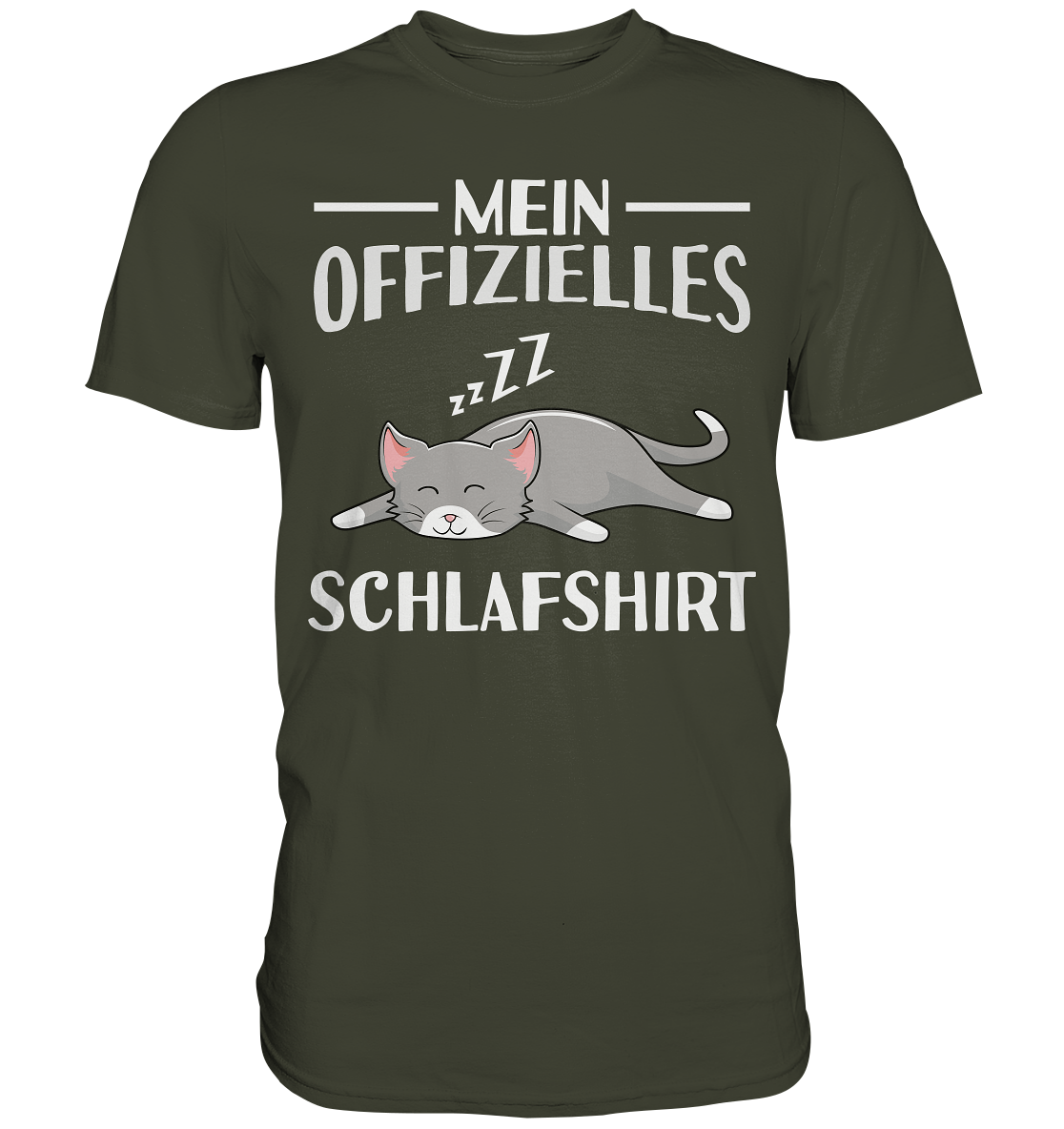 Offizielles Schlafshirt Nachthemd Schlafanzug Pyjama Katze T-Shirt