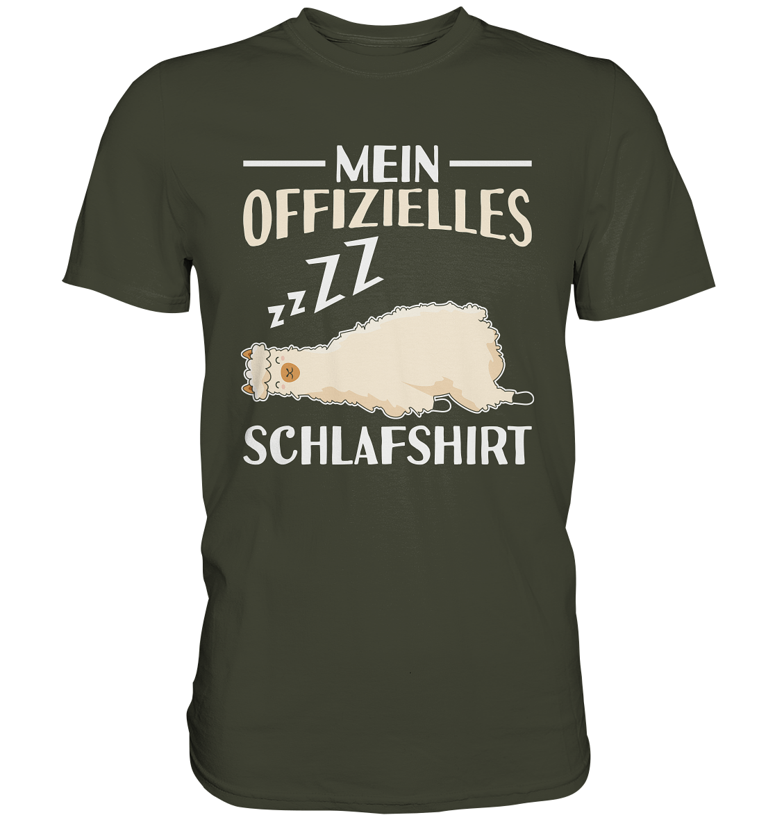Offizielles Schlafshirt Nachthemd Schlafanzug Pyjama Alpaka Lama T-Shirt