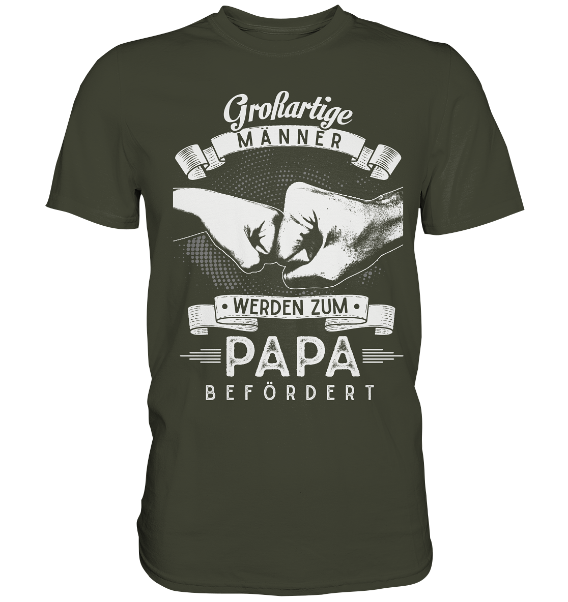 Großartige Männer werden zum Papa befördert T-Shirt