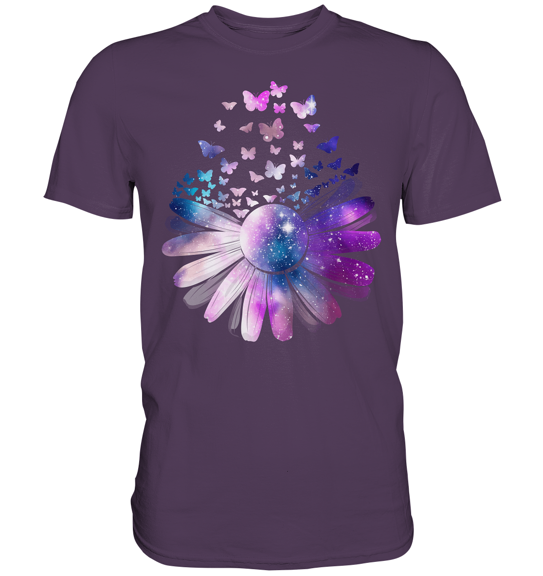 Frauen Galaxie Schmetterling T-Shirt