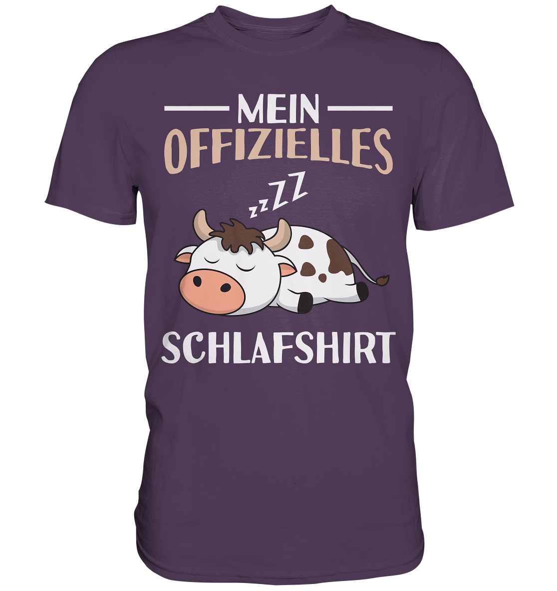 Offizielles Schlafshirt Nachthemd Schlafanzug Pyjama Kuh T-Shirt