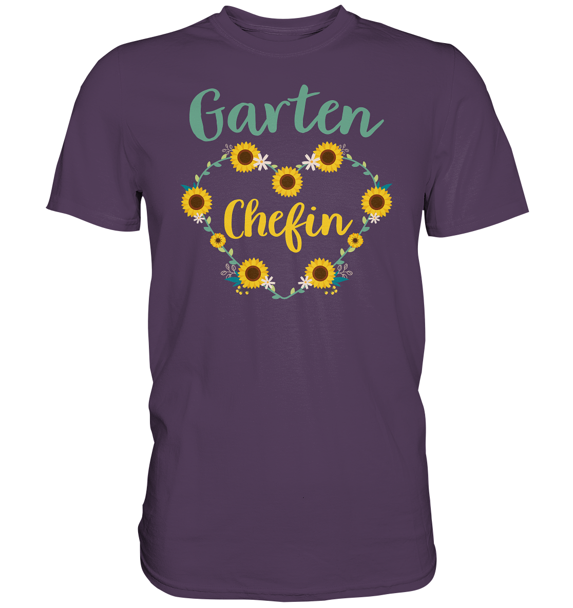 Garten Chefin T-Shirt Sonnenblumen Garten Motiv Gärtner Geschenk
