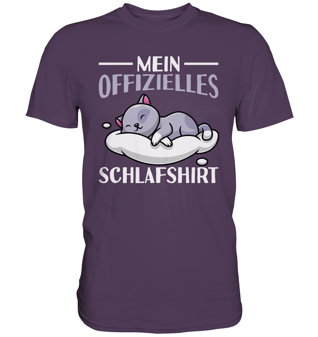 Offizielles Schlafshirt Nachthemd Schlafanzug Pyjama Schlafen Katze T-Shirt