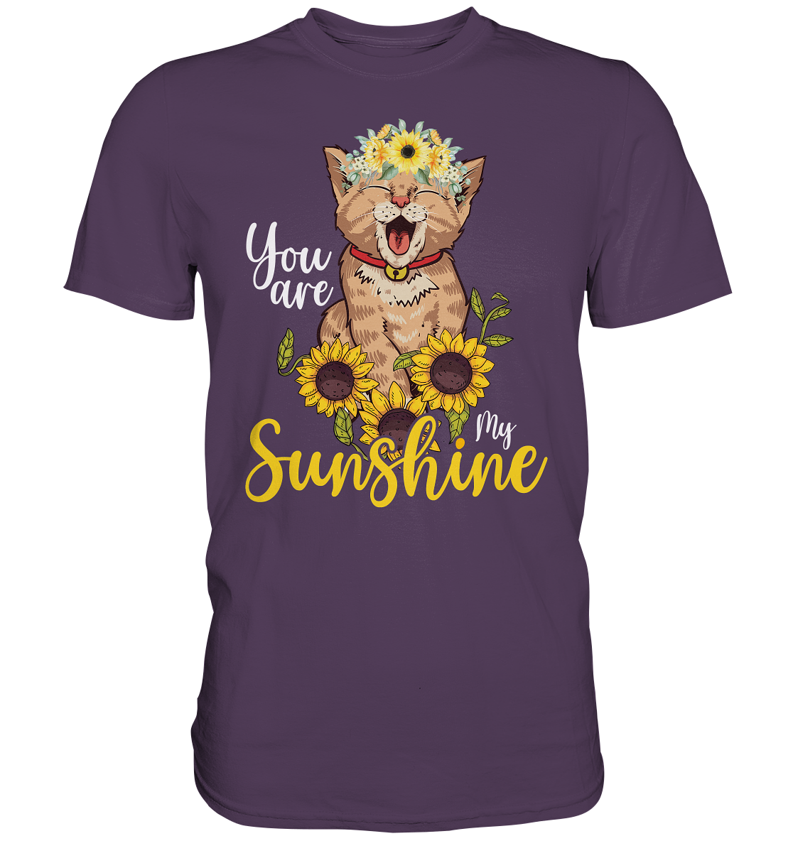 Katzenliebhaber Sonnenblumen Shirt Gärtner Katzen Geschenk Garten