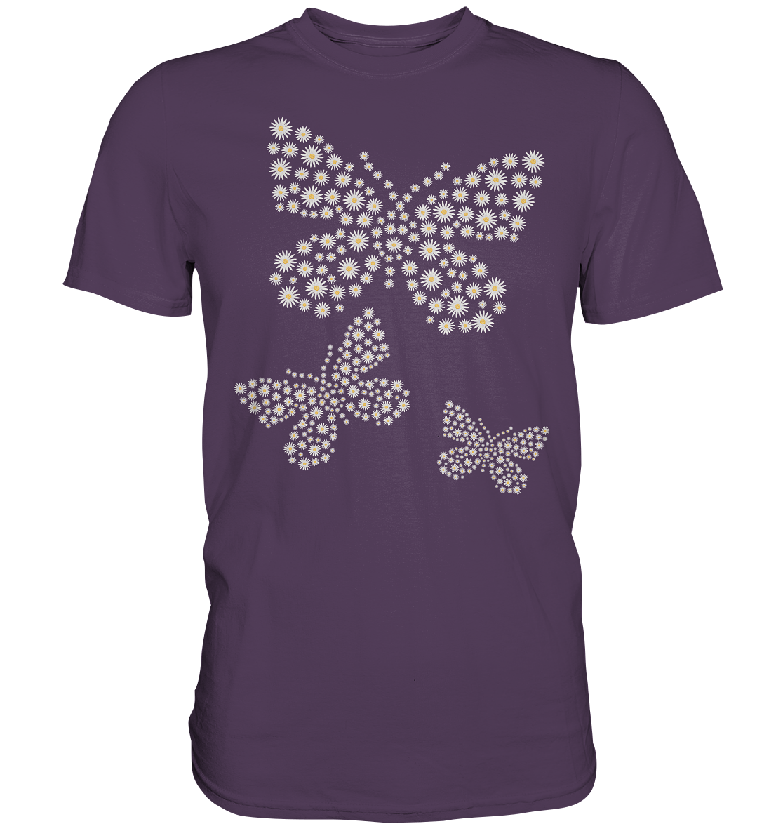 Frauen Gänseblümchen Schmetterlinge T-Shirt