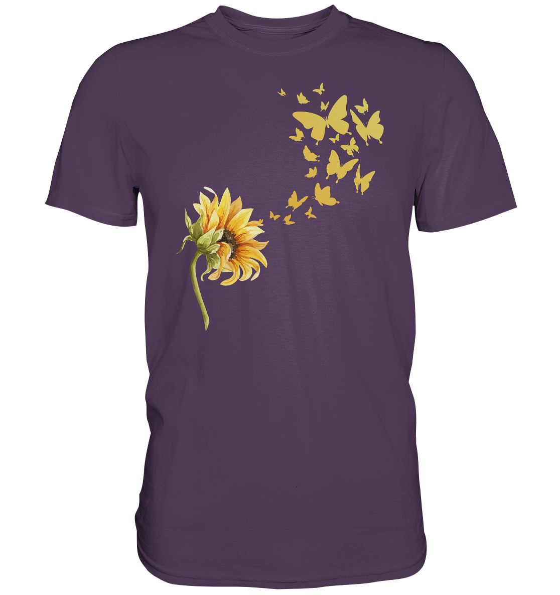 Schmetterling Sonnenblumen T-Shirt Garten Motiv Gärtner Geschenk Sommer