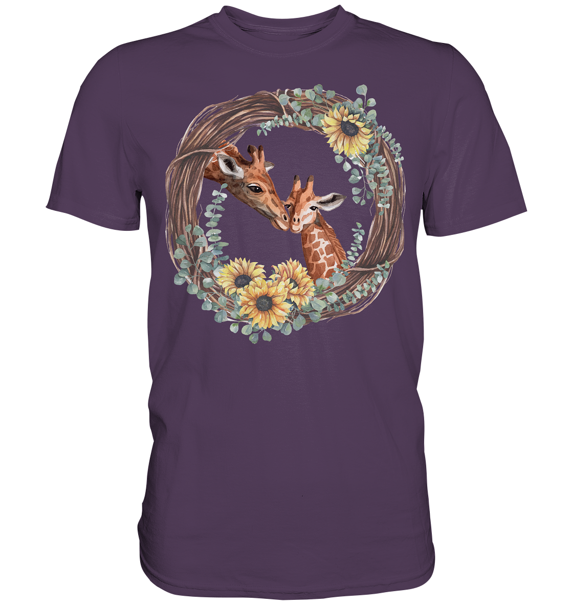 Giraffe Sonnenblumen T-Shirt Mama Tochter Geschenk