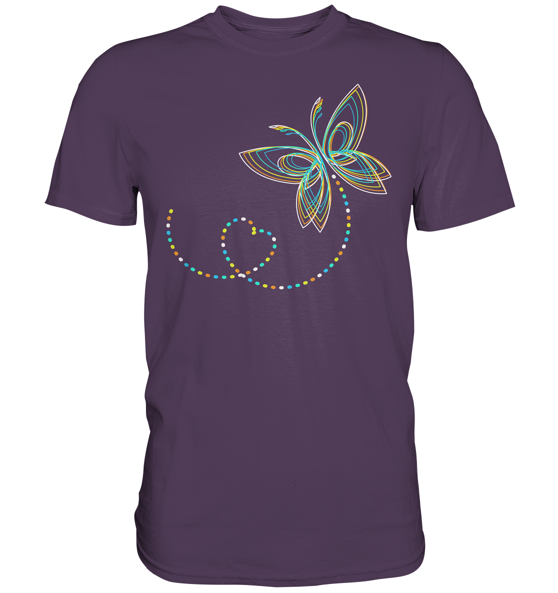 Frauen Bunter Schmetterling T-Shirt