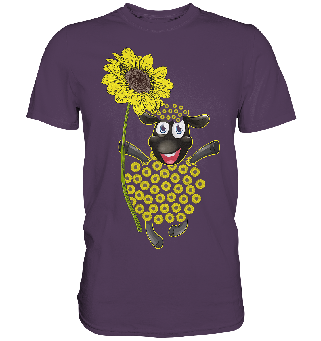Schaf Sonnenblumen T-Shirt Lustiges Gärtner Geschenk Garten