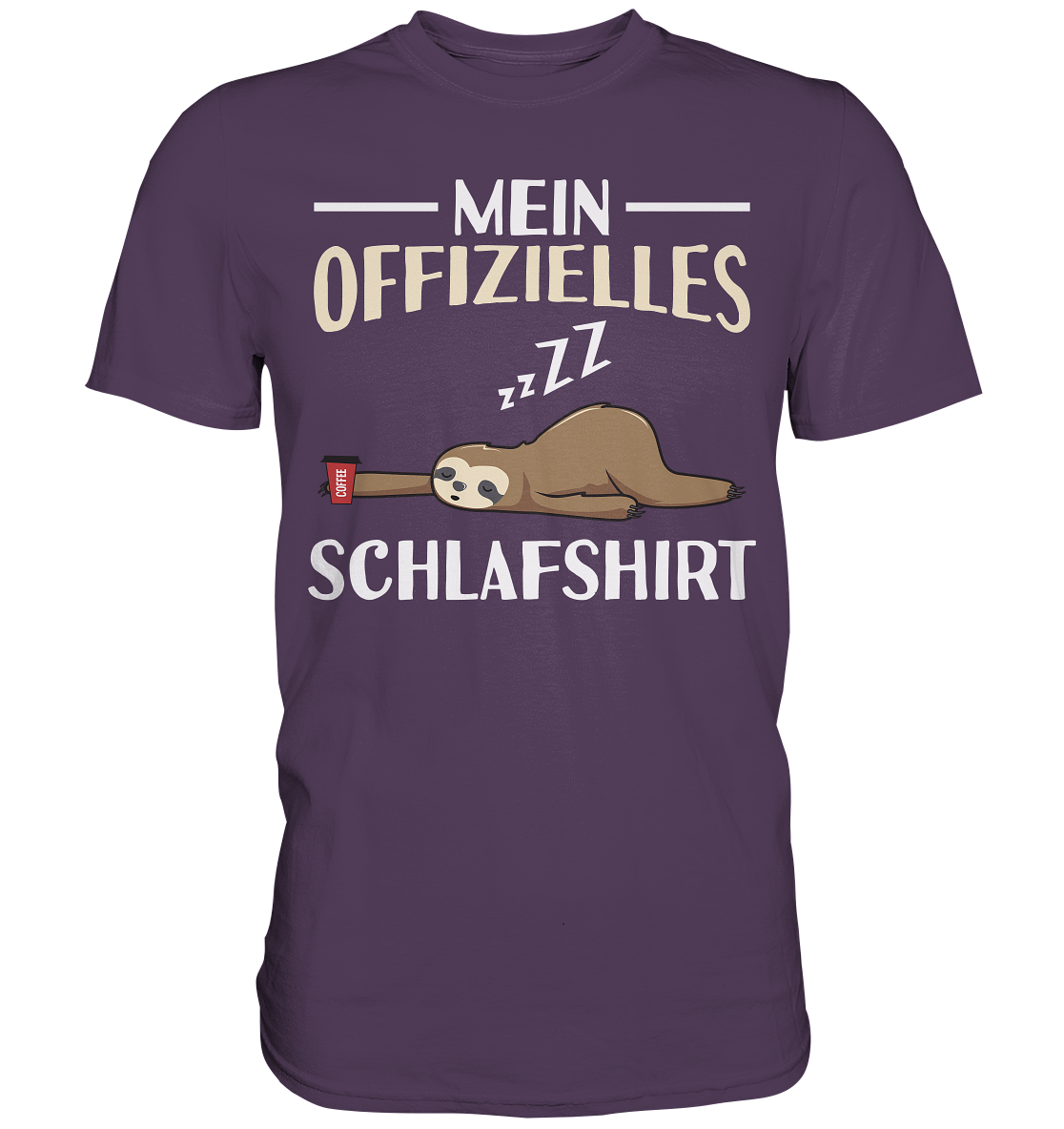 Offizielles Schlafshirt Nachthemd Schlafanzug Pyjama Faultier T-Shirt