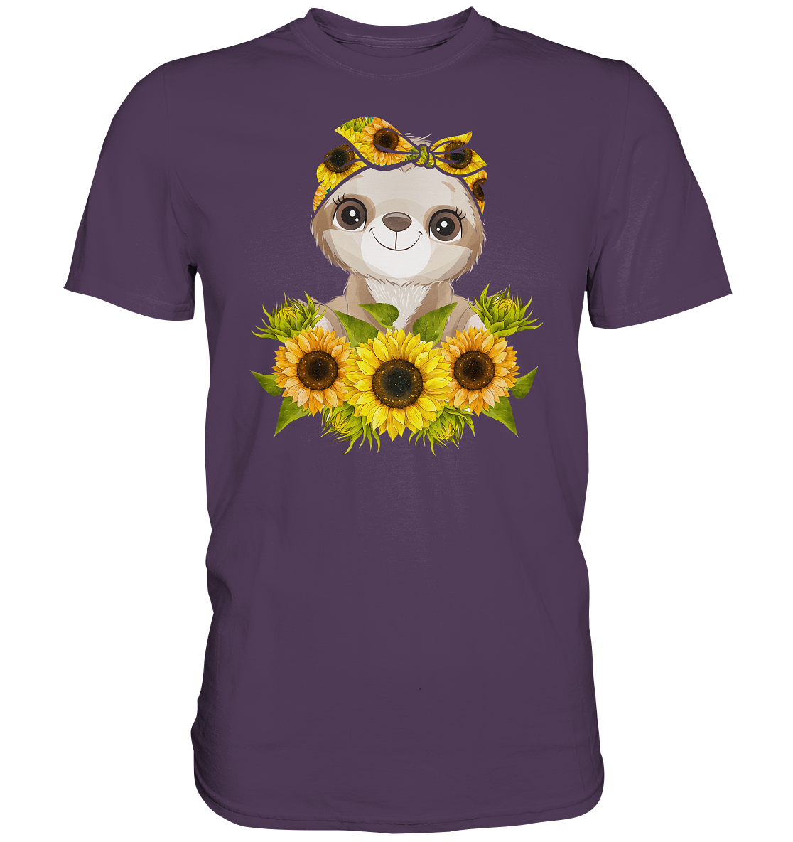 Faultier Sonnenblumen T-Shirt Garten Motiv Gärtner Geschenk