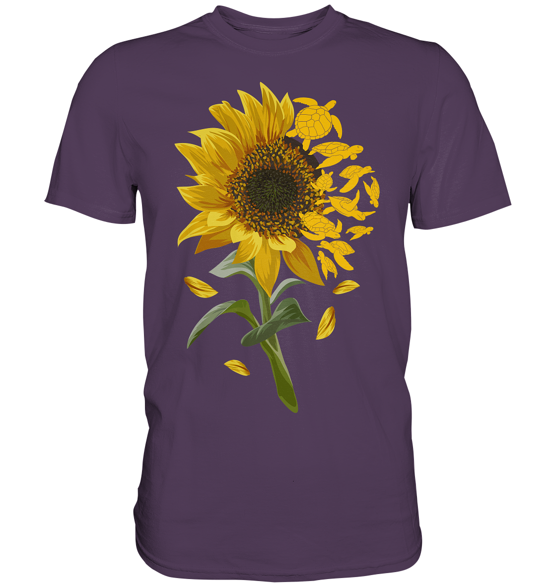 Schildkröten Sonnenblumen T-Shirt Garten Motiv Gärtner Geschenk