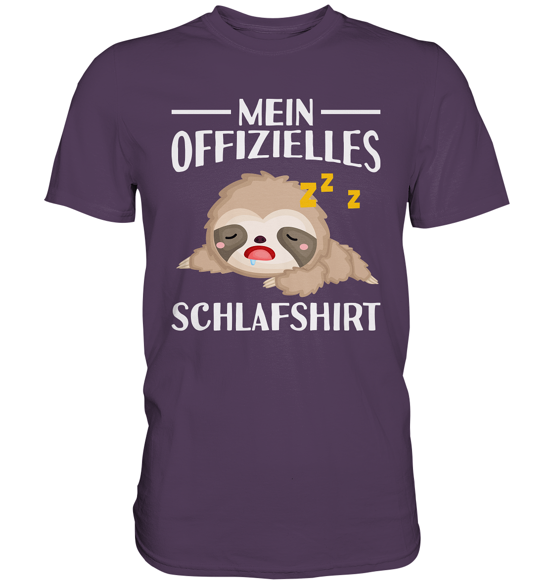 Offizielles Schlafshirt Nachthemd Schlafanzug Pyjama Faultier T-Shirt