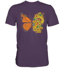 Laden Sie das Bild in den Galerie-Viewer, Schmetterling Sonnenblumen T-Shirt Garten Gärtner Geschenk
