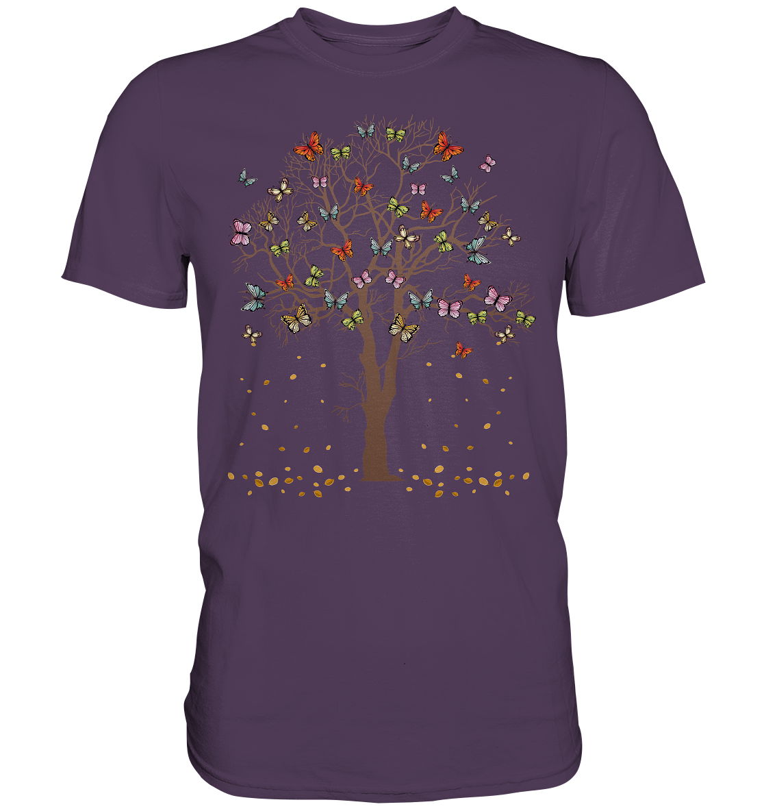 Frauen Schmetterlinge Baum T-Shirt