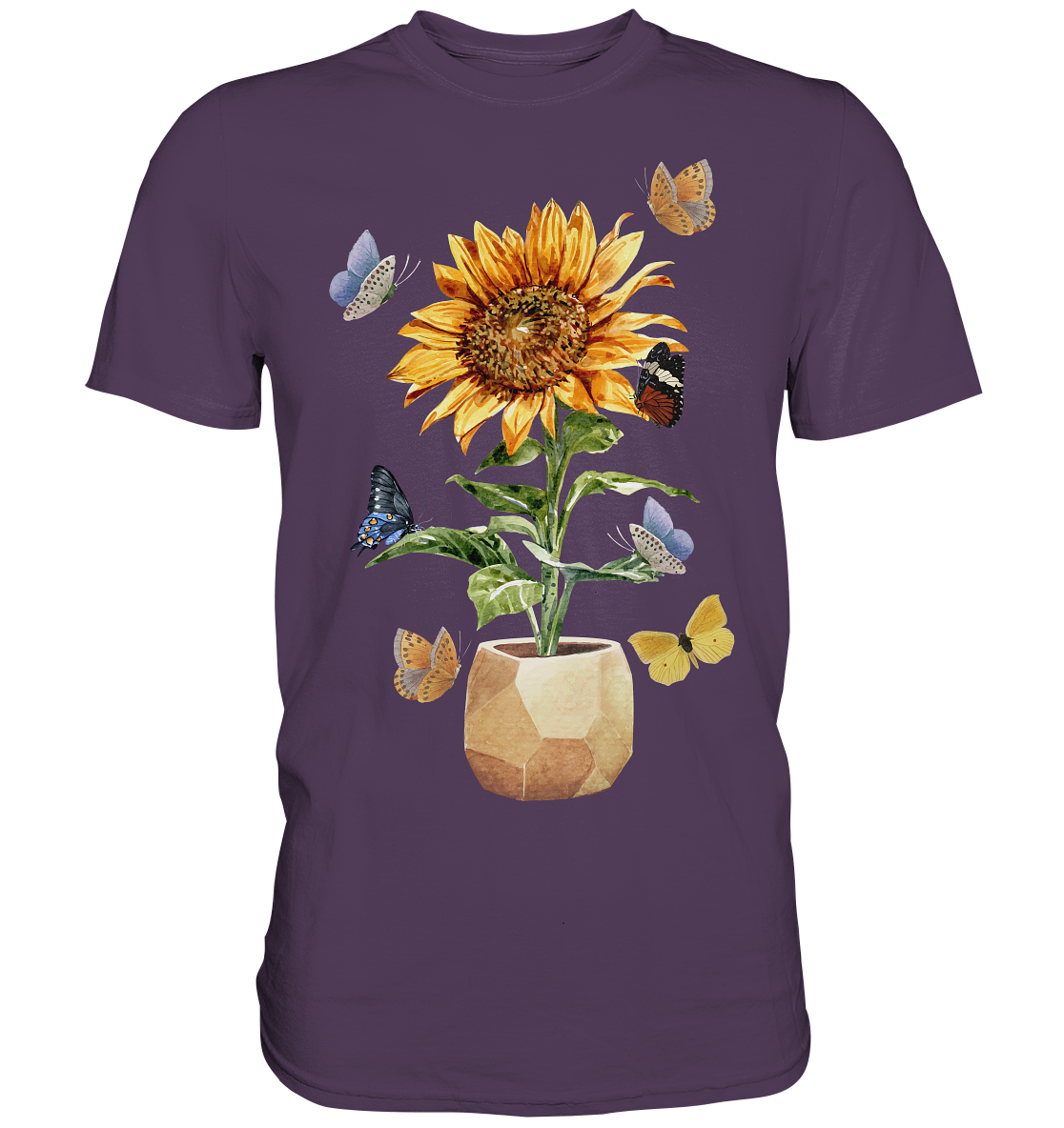 Schmetterling Sonnenblumen Shirt Gärtner Geschenk Garten