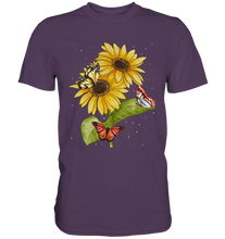 Laden Sie das Bild in den Galerie-Viewer, Schmetterlinge Sonnenblumen T-Shirt Garten Geschenk Gärtner

