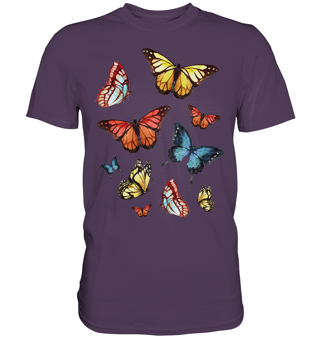 Frauen Bunte Schmetterlinge T-Shirt