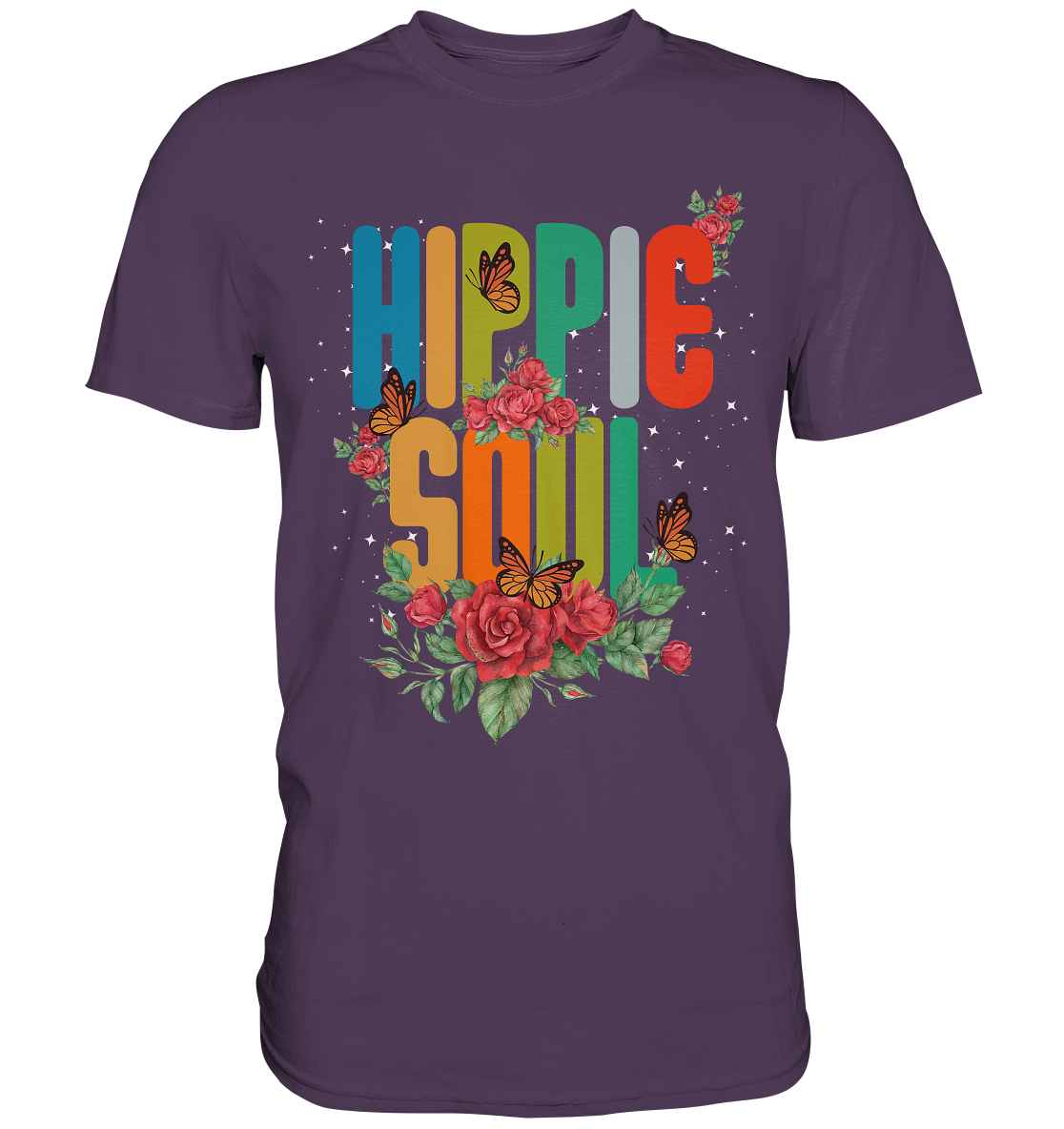 Frauen Hippie Schmetterling T-Shirt