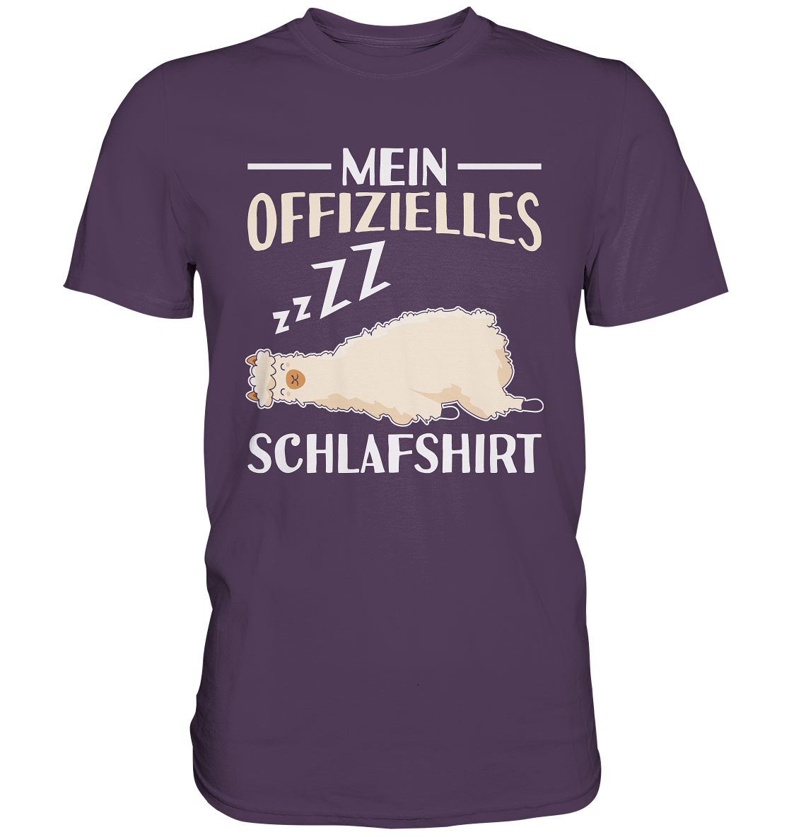 Offizielles Schlafshirt Nachthemd Schlafanzug Pyjama Alpaka Lama T-Shirt