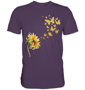 Sonnenblume Sommer Schmetterlinge T-Shirt