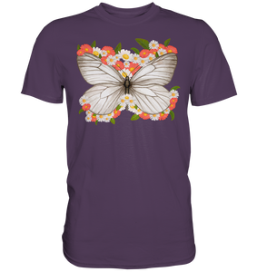 Frauen Blumen Schmetterling T-Shirt