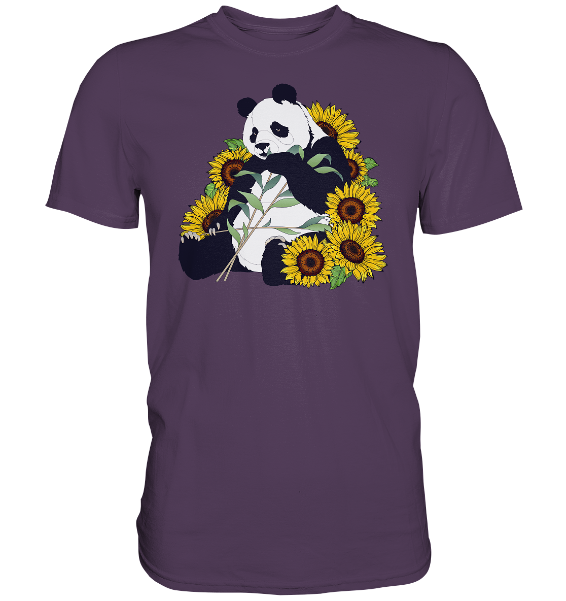 Panda Sonnenblumen T-Shirt Garten Motiv Gärtner Geschenk