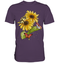 Laden Sie das Bild in den Galerie-Viewer, Sonnenblumen Schmetterlinge T-Shirt
