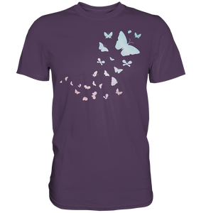 Frauen Pastel Bunte Schmetterlinge T-Shirt