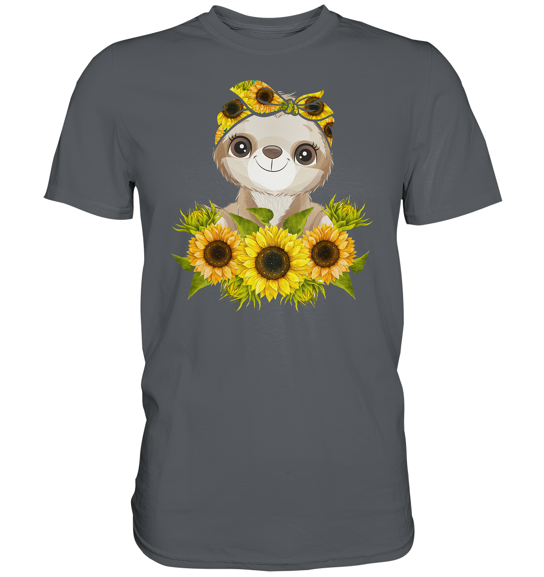 Faultier Sonnenblumen T-Shirt Garten Motiv Gärtner Geschenk
