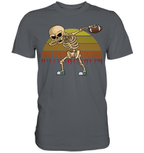 Laden Sie das Bild in den Galerie-Viewer, Dabbing Skelett Vintage American Football T-Shirt
