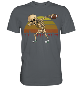 Dabbing Skelett Vintage American Football T-Shirt