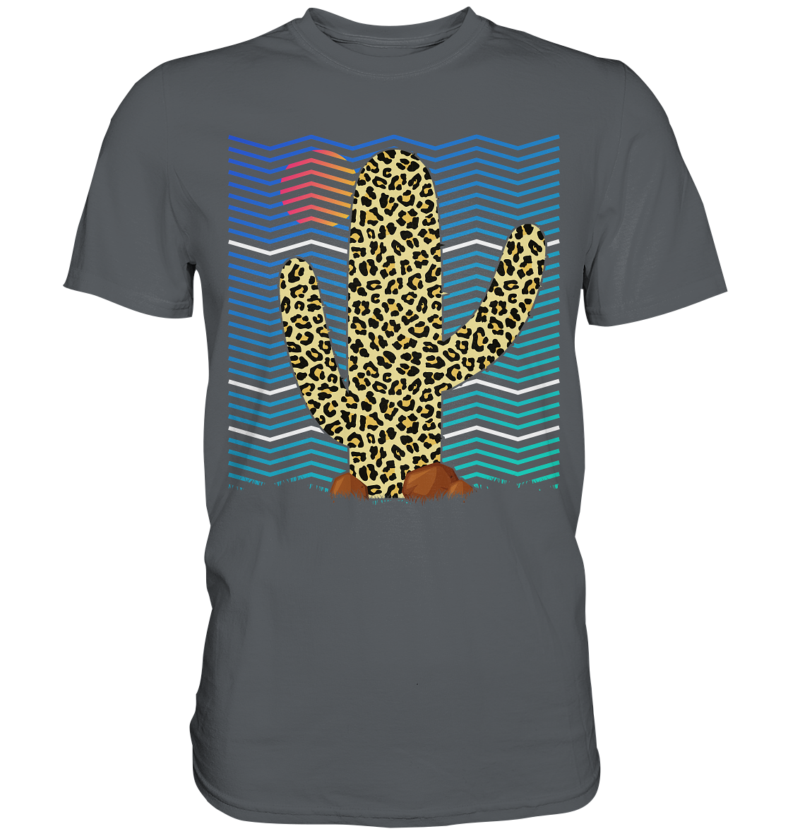 Retro Leopard Kaktus T-Shirt
