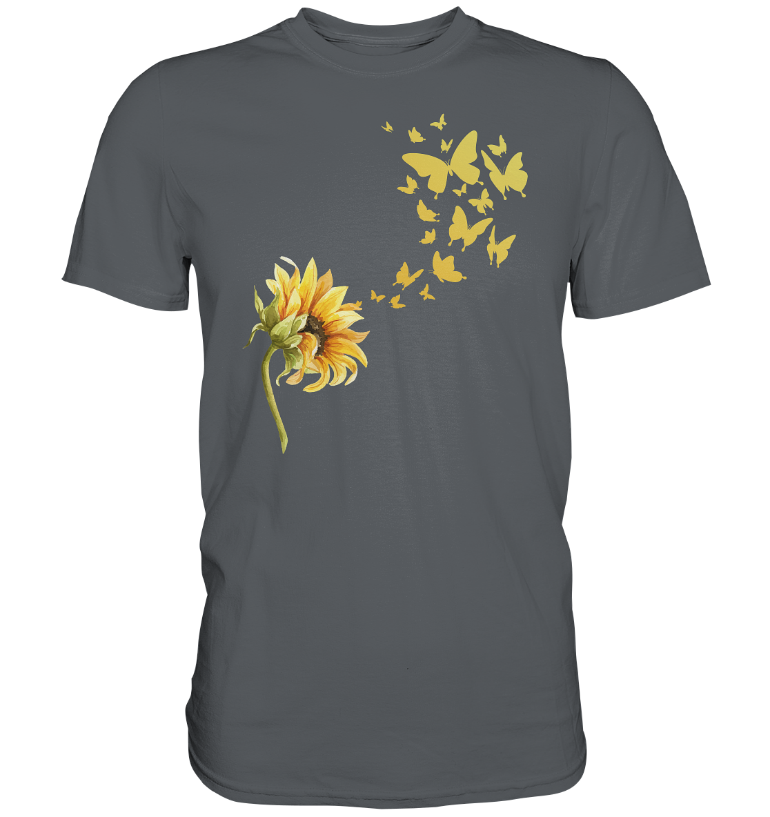 Schmetterling Sonnenblumen T-Shirt Garten Motiv Gärtner Geschenk Sommer