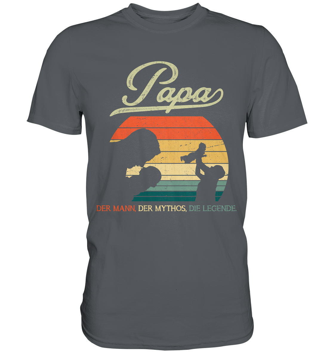 Papa Kind Vatertag Geschenk Vater T-Shirt