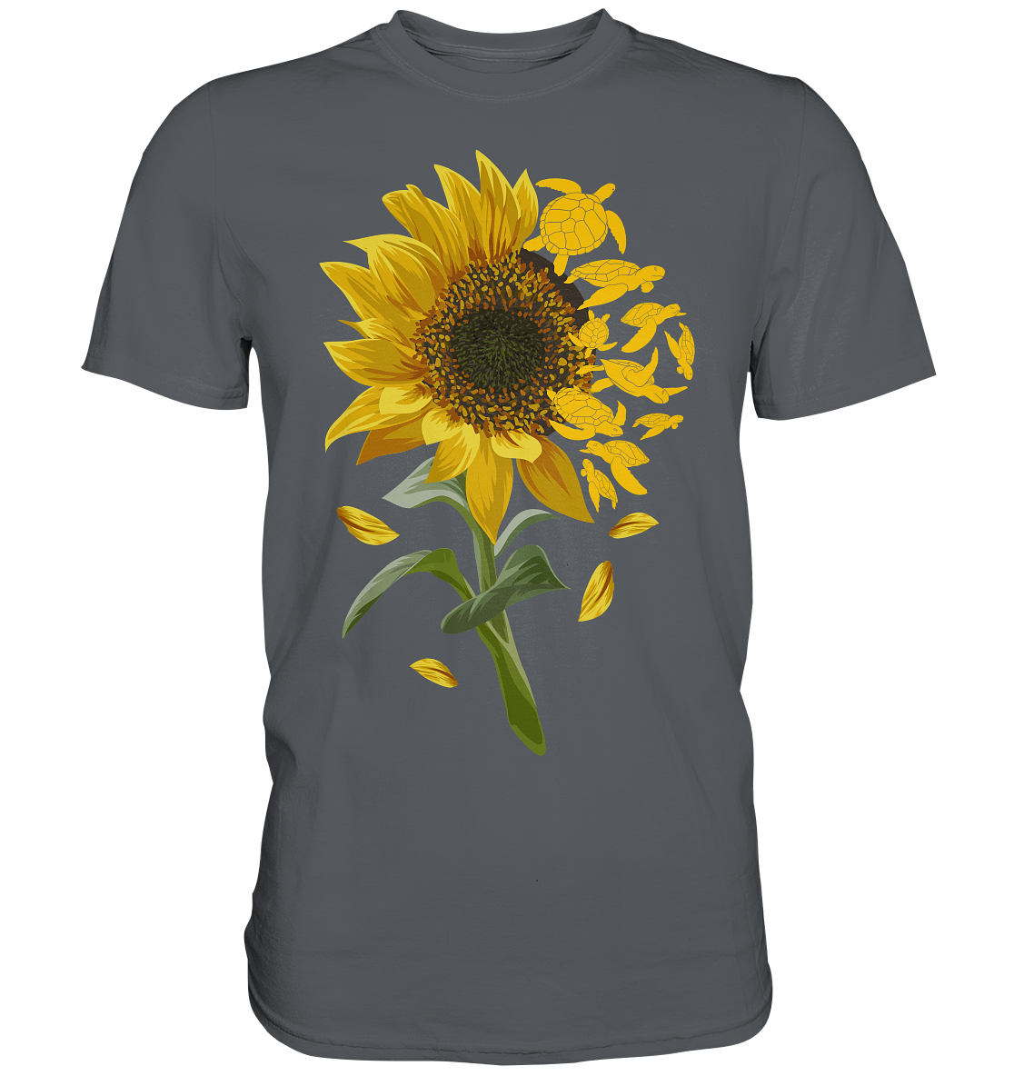 Schildkröten Sonnenblumen T-Shirt Garten Motiv Gärtner Geschenk